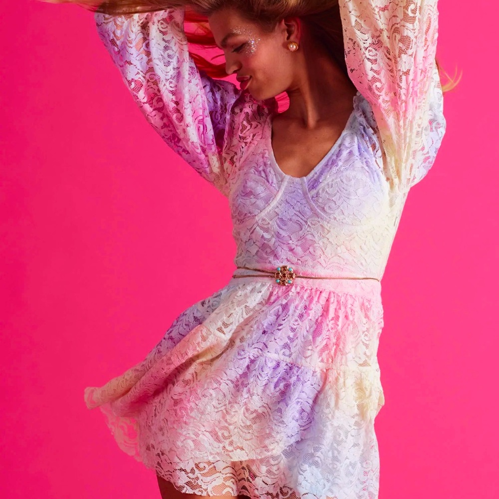 BNWT! LoveShackFancy Alela Dress in Multi Tie Dye!!